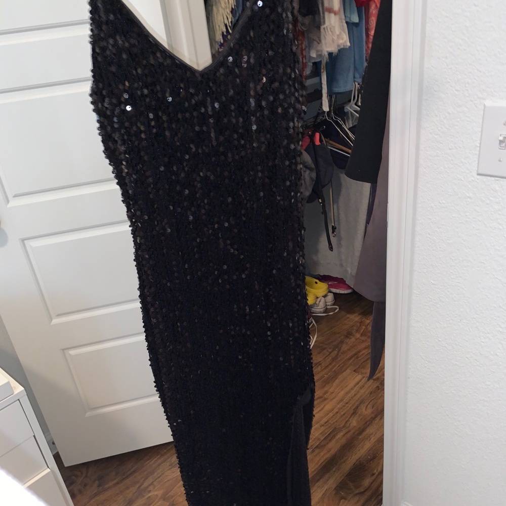 Black sequin dress